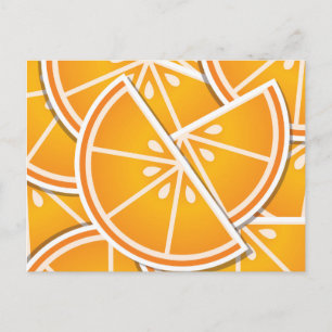 Funky orange Keile Postkarte