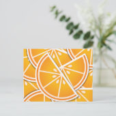Funky orange Keile Postkarte (Stehend Vorderseite)