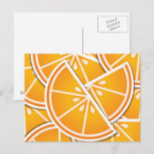 Funky orange Keile Postkarte (Vorne/Hinten)