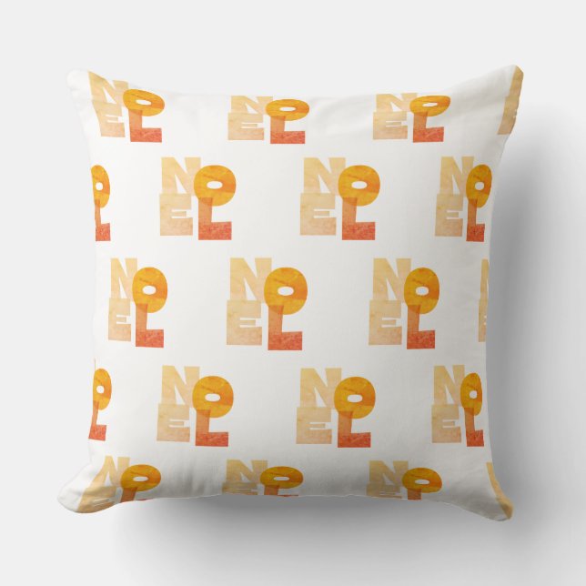 Funky Orange Neol Throw Kissen (Vorderseite)