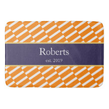 Funky Orange Pattern Family Name and Year Modern