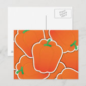 Funky Orange Pfeffer Postkarte (Vorne/Hinten)