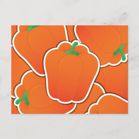 Funky Orange Pfeffer Postkarte (Vorderseite)