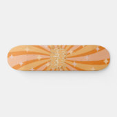 Funky Orange Psychedelic Good Vibes Skateboard (Horizontal)