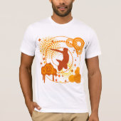 Funky Orange Symbols Mens T - Shirt (Vorderseite)