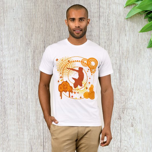 Funky Orange Symbols Mens T - Shirt
