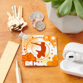 Funky Orange Symbols Schlüsselanhänger