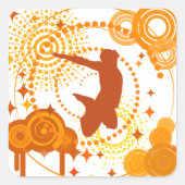 Funky Orange Symbols Stickers (Vorderseite)