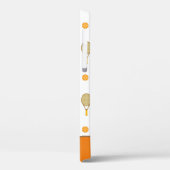 Funky Orange Tennis Fun Kids Personalisiert Player Case-Mate iPhone Hülle (Rückseite / Links)