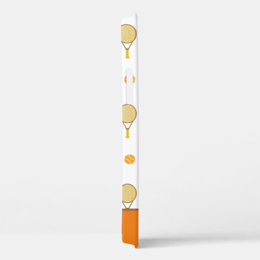 Funky Orange Tennis Fun Kids Personalisiert Player Case-Mate iPhone Hülle (Rückseite / Rechts)