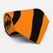 Funky Orange Zebra Druckmuster Streifen Krawatte (Gerollt)