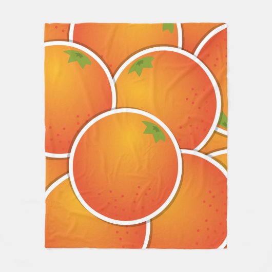 Funky Orangen Fleecedecke (Vorderseite)