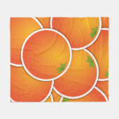 Funky Orangen Fleecedecke (Vorderseite (Horizontal))