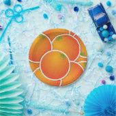 Funky Orangen Pappteller (Party)