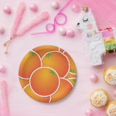 Funky Orangen Pappteller (Party)