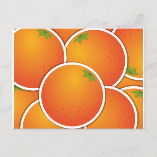 Funky Orangen Postkarte (Vorderseite)
