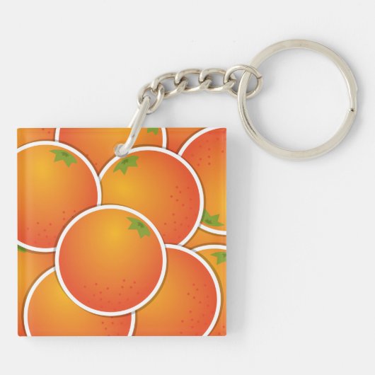 Funky Orangen Schlüsselanhänger (Rückseite)