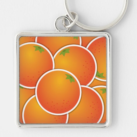 Funky Orangen Schlüsselanhänger (Vorne)