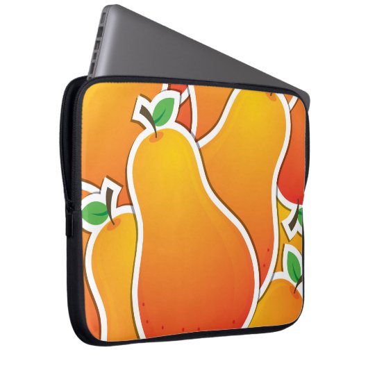 Funky Orangenbirne Laptopschutzhülle (Vorne Rechts)