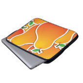 Funky Orangenbirne Laptopschutzhülle (Vorne Knopf)