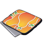 Funky Orangenbirne Laptopschutzhülle (Vorne Knopf)