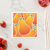 Funky Orangenbirne Serviette (Beispiel)