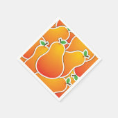 Funky Orangenbirne Serviette (Ecke)
