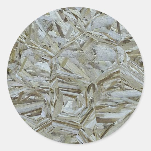 Funky OSB Texturbau Chipwood Runder Aufkleber (Vorderseite)