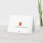 Funky Owl Geburtstagskarte Karte (Rückseite)