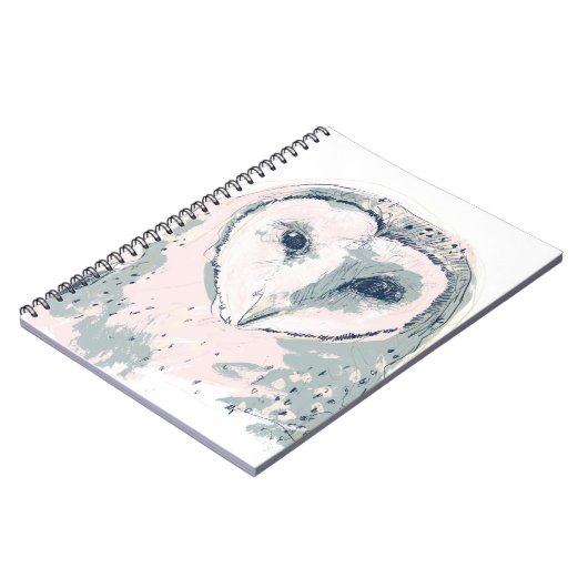 Funky Owl Portrait Notizblock (Linke Seite)