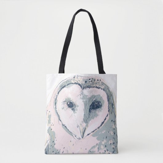 Funky Owl Portrait Tasche (Vorderseite)