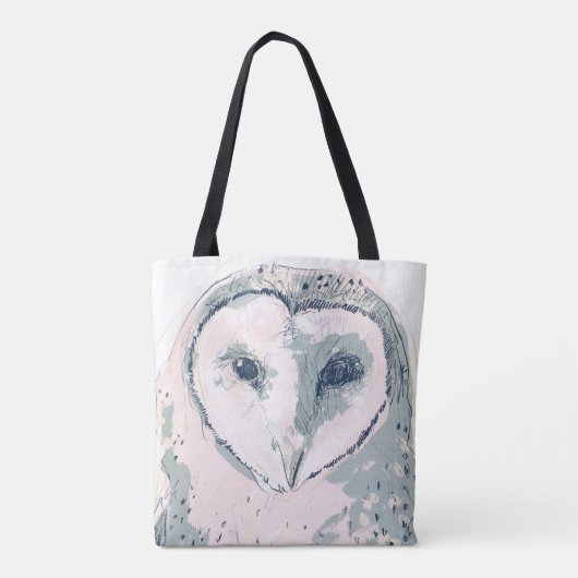 Funky Owl Portrait Tasche (Rückseite)