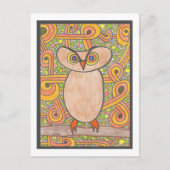Funky Owl Postkarte (Vorderseite)