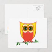 Funky Owl Postkarte (Vorne/Hinten)