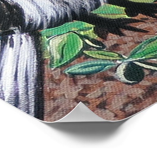 Funky Owls Akylic Art Poster (Ecke)