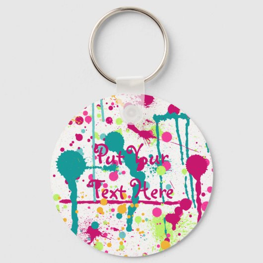 Funky Paint Spritzers Schlüsselanhänger (Vorderseite)