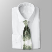 Funky Pale Green Cactus Succulent Pattern Krawatte (Gebunden)
