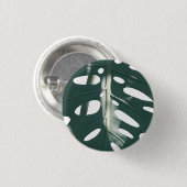 Funky Pale Green Pflanze Button (Vorne & Hinten)