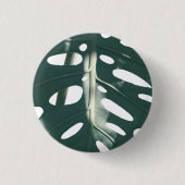 Funky Pale Green Pflanze Button (Vorderseite)