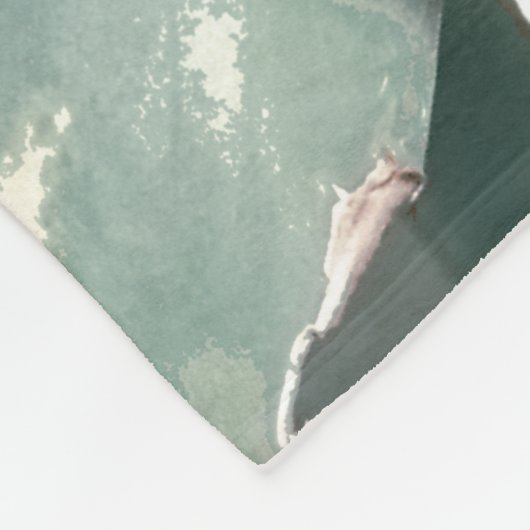 Funky Pale Green Pflanze Fleecedecke (Ecke)