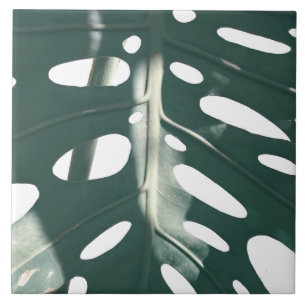 Funky Pale Green Pflanze Fliese