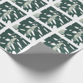 Funky Pale Green Pflanze Geschenkpapier (Ecke)