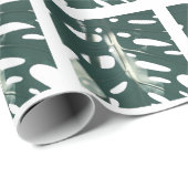 Funky Pale Green Pflanze Geschenkpapier (Rolleneckpunkt)
