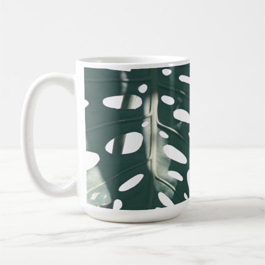 Funky Pale Green Pflanze Kaffeetasse (Links)