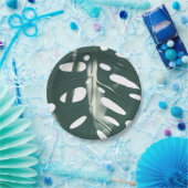 Funky Pale Green Pflanze Pappteller (Party)