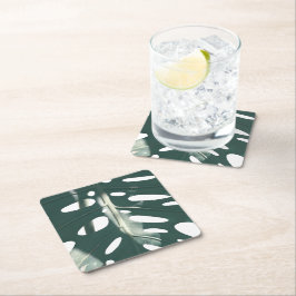 Funky Pale Green Pflanze Rechteckiger Pappuntersetzer