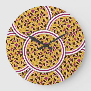 Funky Passionsfrucht Große Wanduhr