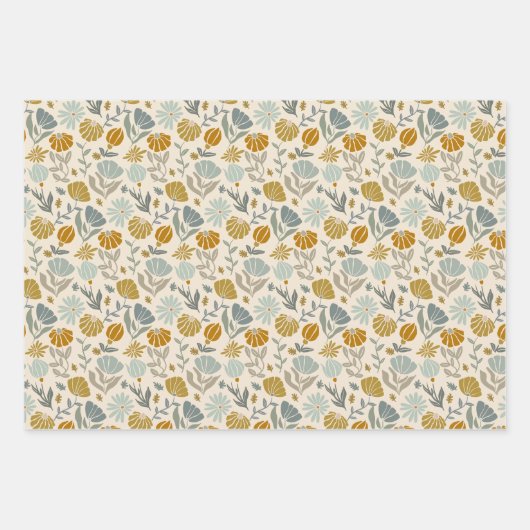 Funky Pastel Daisies Geschenkpapier Set (Vorderseite 3)
