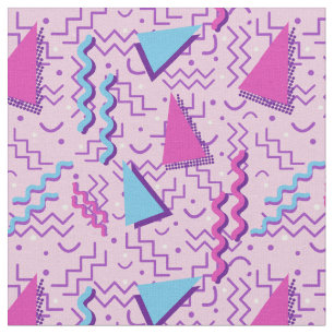Funky Pastel Pink Memphis Design Stoff