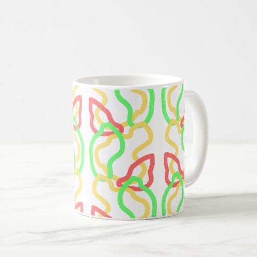 Funky pattern mug kaffeetasse (VorderseiteRechts)